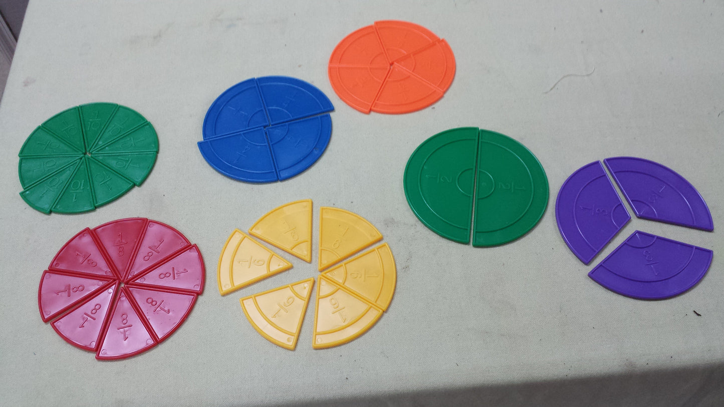 Fraction Pie Circles - Plastic - RightToLearn.com.sg