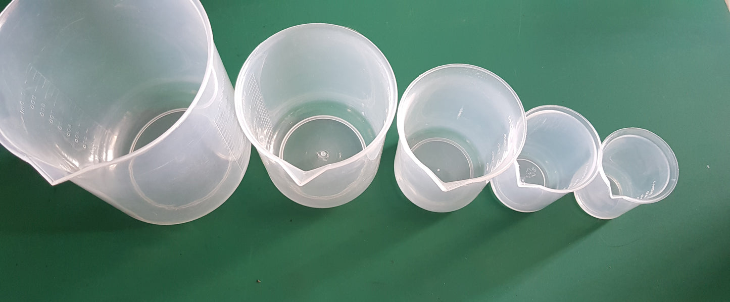 Practical Life -Set of 4 / 5 Pouring Beakers / Jug Different sizes
