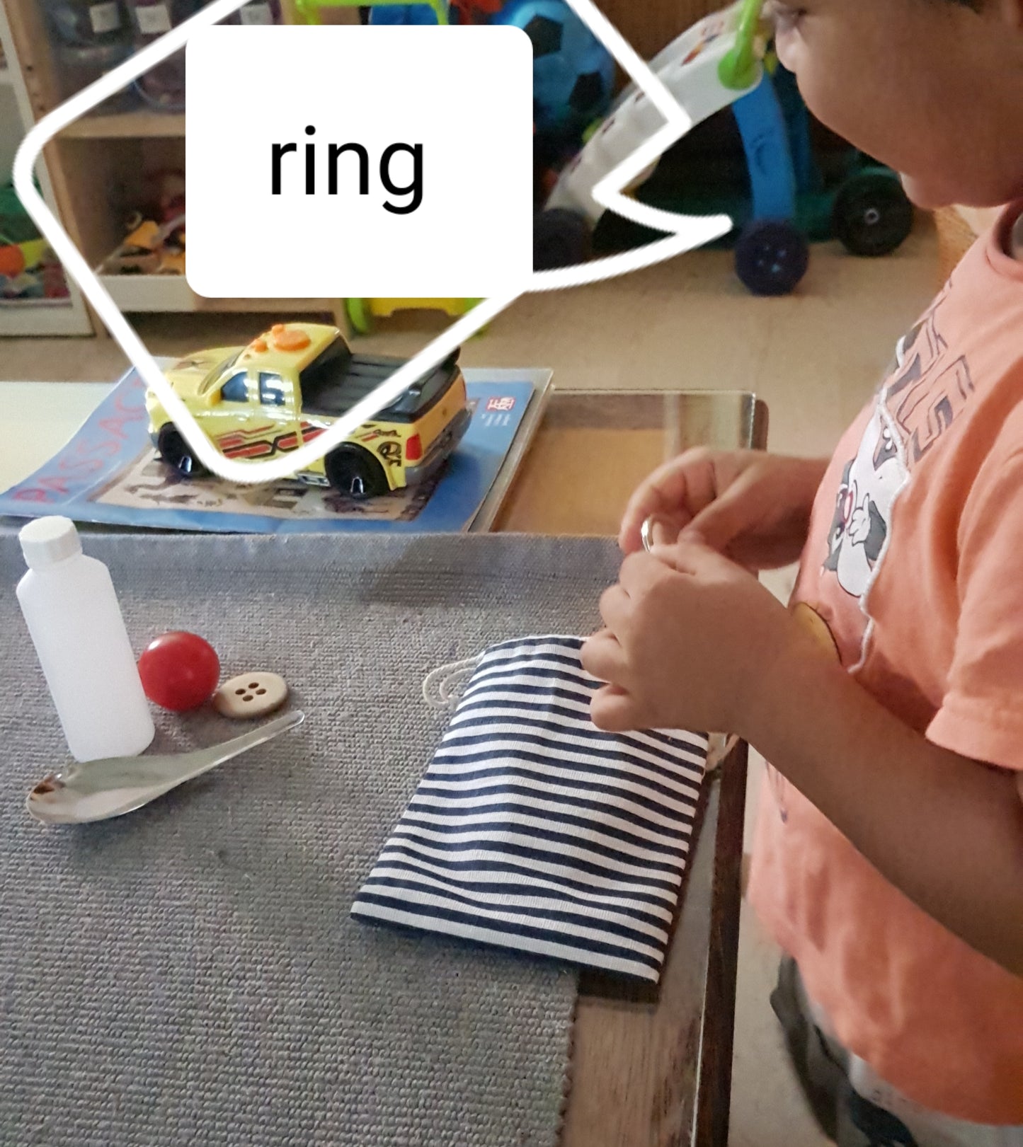 Montessori Mystery Bag with Familiar Objects - Stereognostic sense