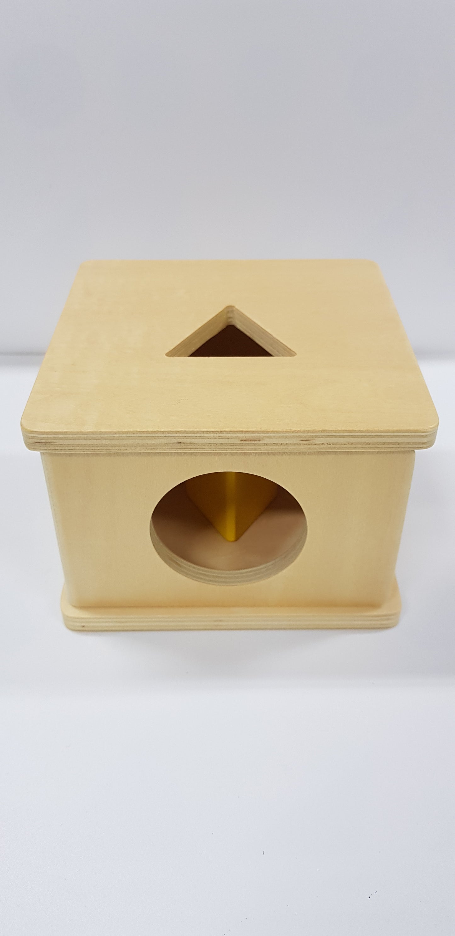 Montessori Imbucare Box with Triangular Prism