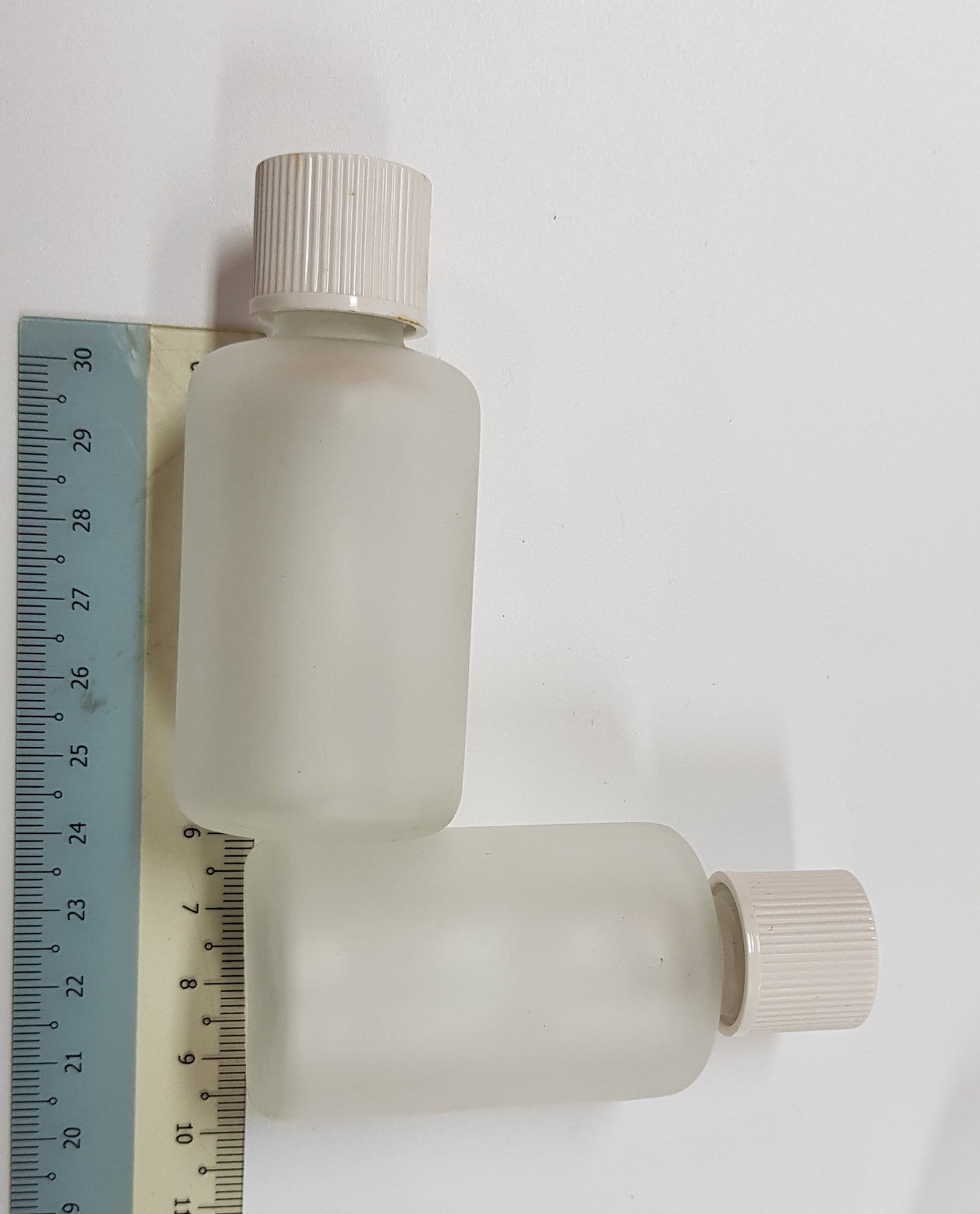 Clearance Icy Translucent - set of 3 Glass Bottles /Jars