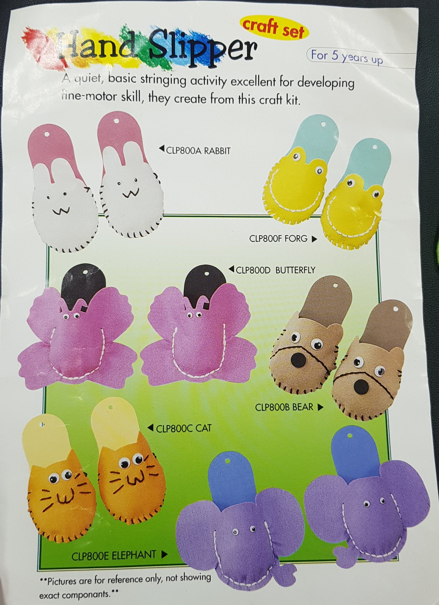Art & Craft - DIY kids Slipper Set- Lacing activity