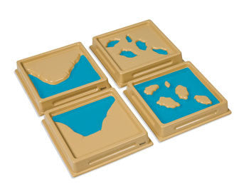 Land & Water Forms - 10 Trays- - RightToLearn.com.sg