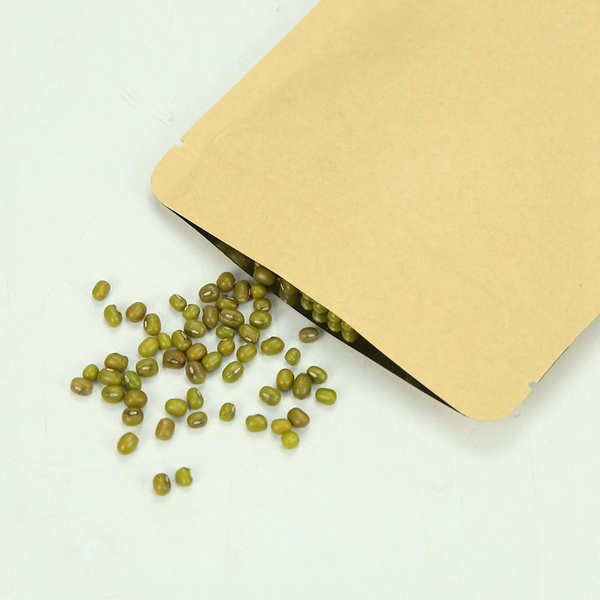 Ziplock paper bag kraft paper with silver foil Inner