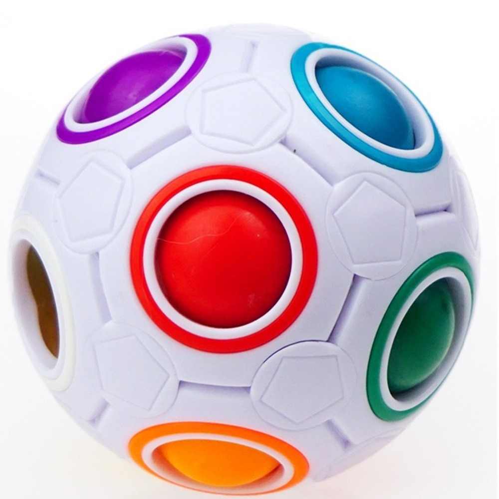 Rainbow Ball Magic Cube Fun Fidget Toy Puzzle - stress reliever
