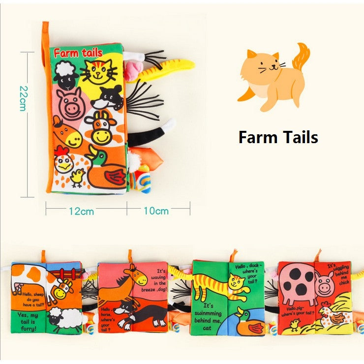 Jungly/ Jungle / Wild Animals Tails Soft Baby Book