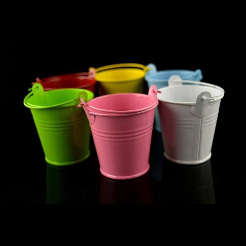 METAL TIN BUCKET/ PAIL with Handle - RightToLearn.com.sg