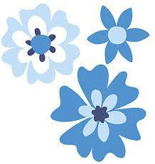 Wallies Decor - 25 Blue Posies - Wallpaper Cutouts - RightToLearn.com.sg
- 2