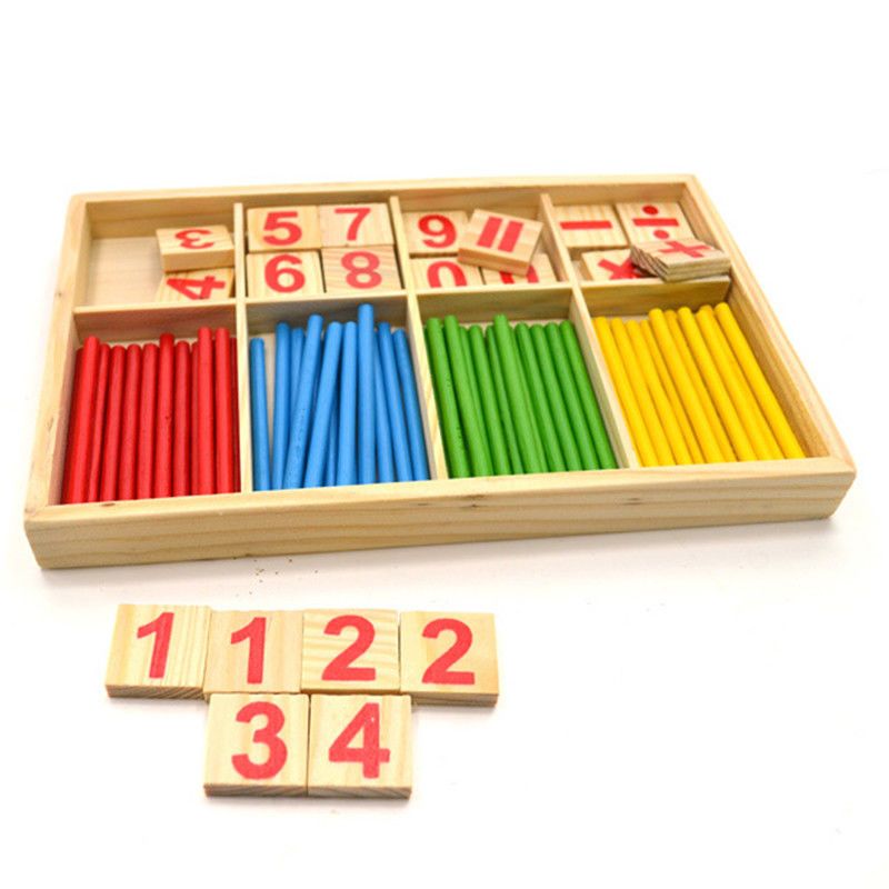 Math Wooden Number Symbols & Sticks - Clearance