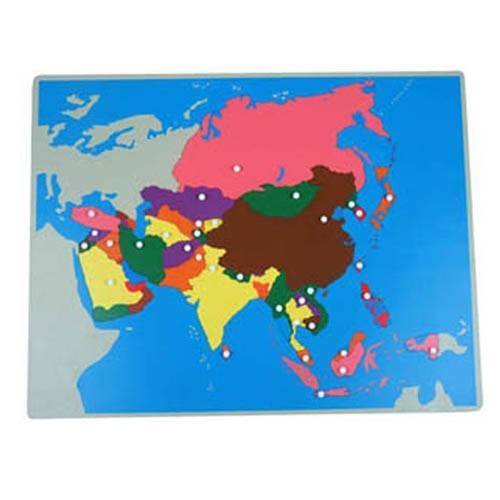 Montessori Puzzle Pin Map of Asia - RightToLearn.com.sg