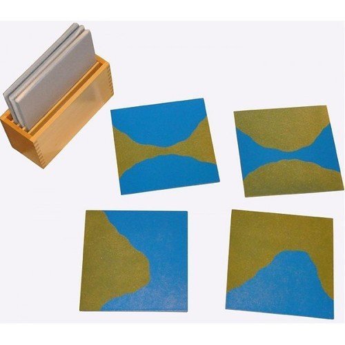 Wooden Sandpaper Land & Water Forms Boards - RightToLearn.com.sg