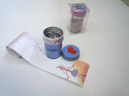 Tin Can with Paper Film Roll for Notes - RightToLearn.com.sg