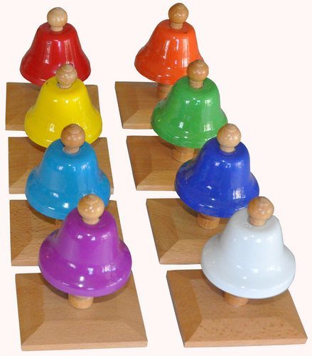 SENSORIAL Music - Bells Set on WOODEN Stands - RightToLearn.com.sg