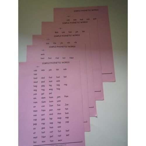 Montessori Pink Scheme - Phonics - Simple 3 letters CVC- Phonetic Words - RightToLearn.com.sg