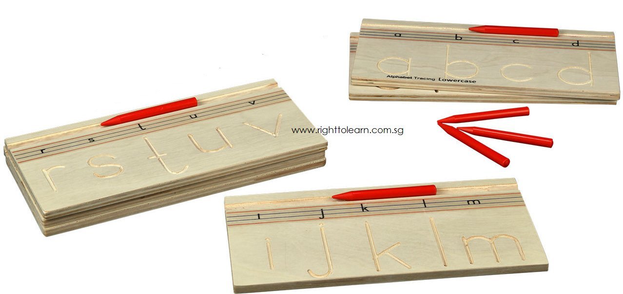 Wooden Alphabet Tracing - Lowercase a-z Tracing Boards - Pre Writing skills - RightToLearn.com.sg
- 2