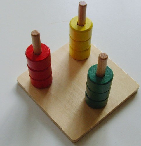 Imbucare - Coloured Discs on 3 Dowels - RightToLearn.com.sg