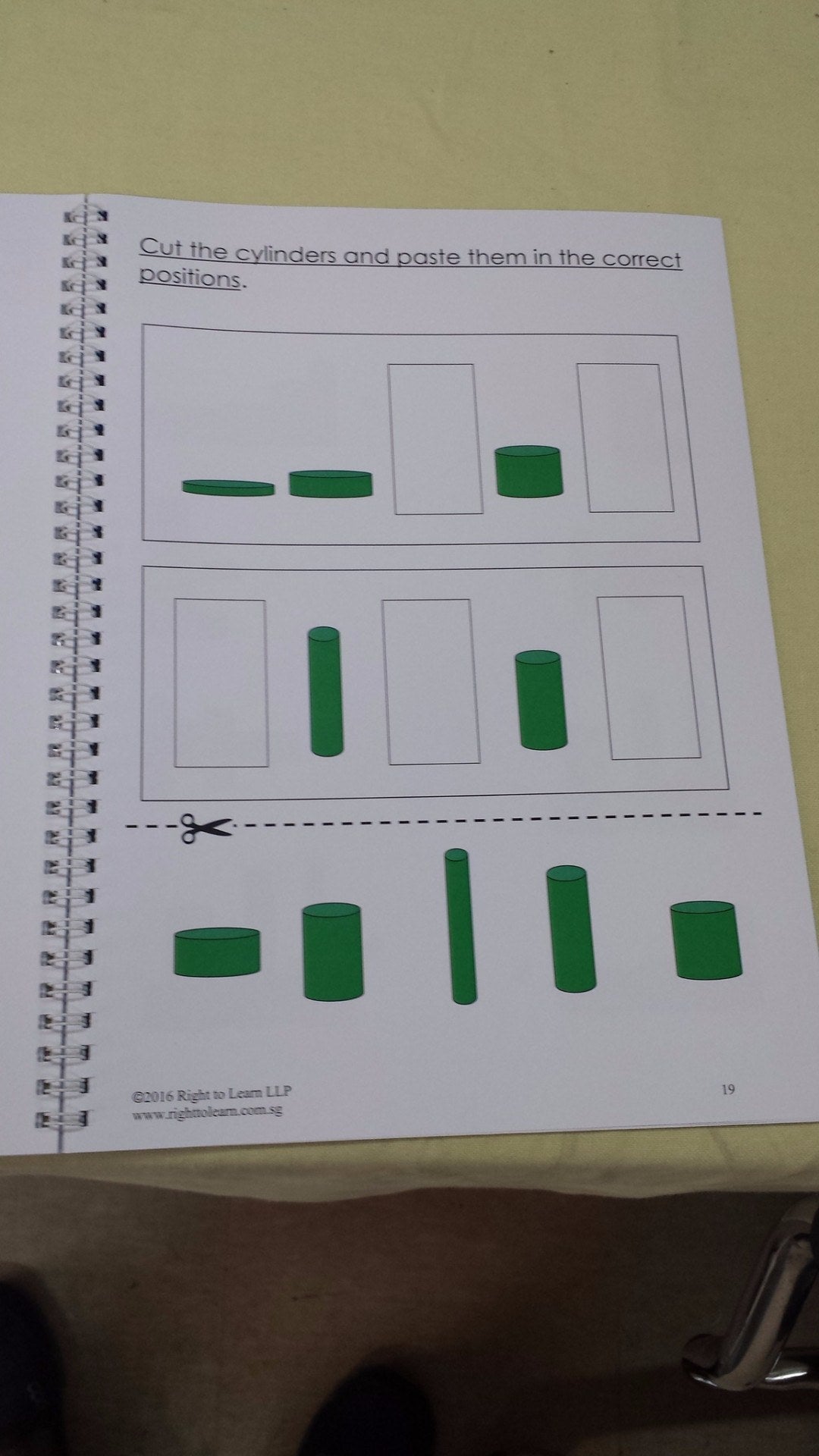 Montessori Sensorial - Knobess Cylinders Workbook / Activity Book - RightToLearn.com.sg
- 3