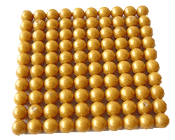 Golden Brown Hundred Bead Square - RightToLearn.com.sg