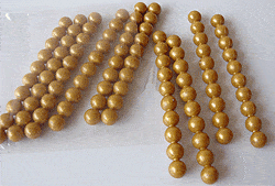 Golden Brown Tens Bead Bars - RightToLearn.com.sg