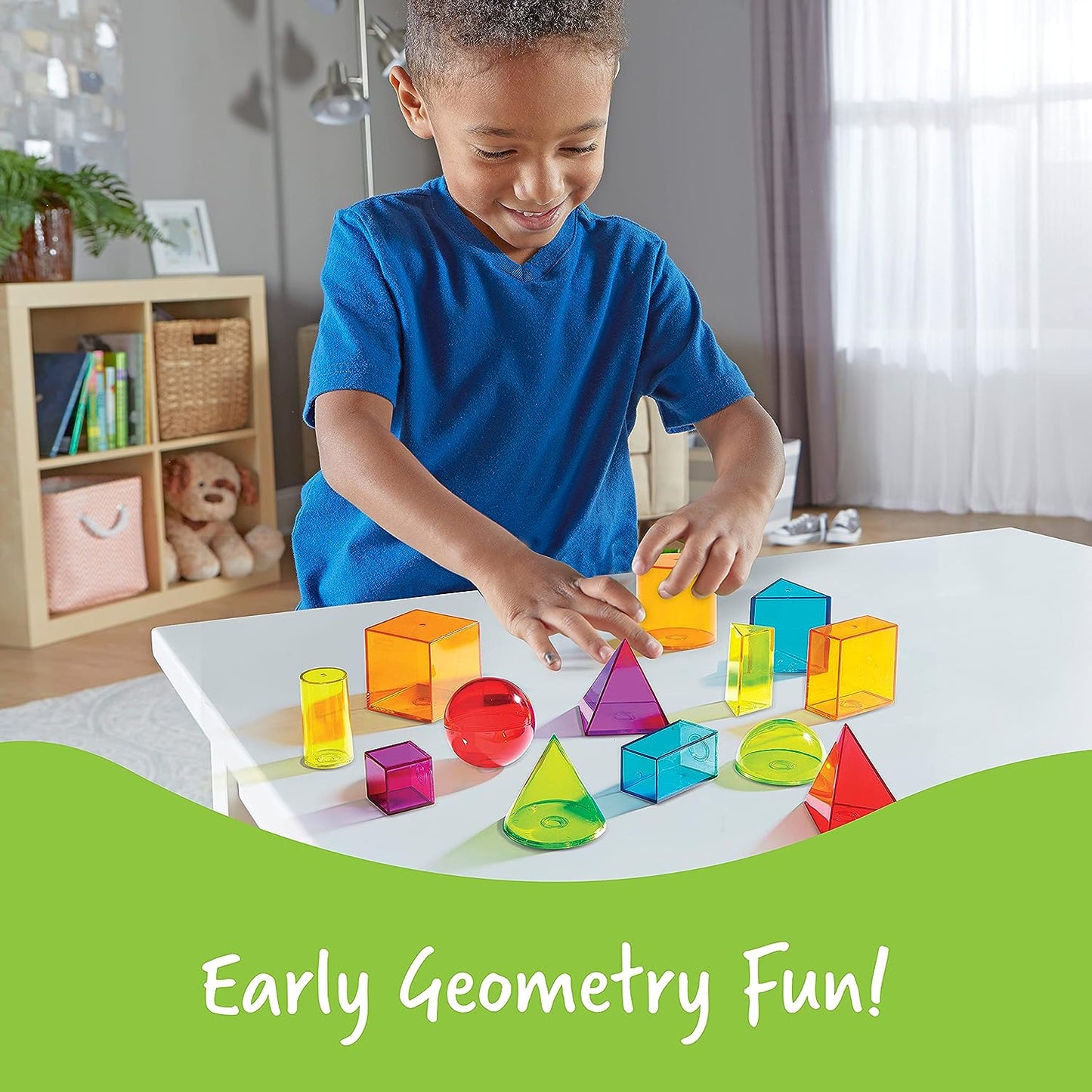 Learning Resources View-Thru Geometric Solids 14 Coloured LER4331