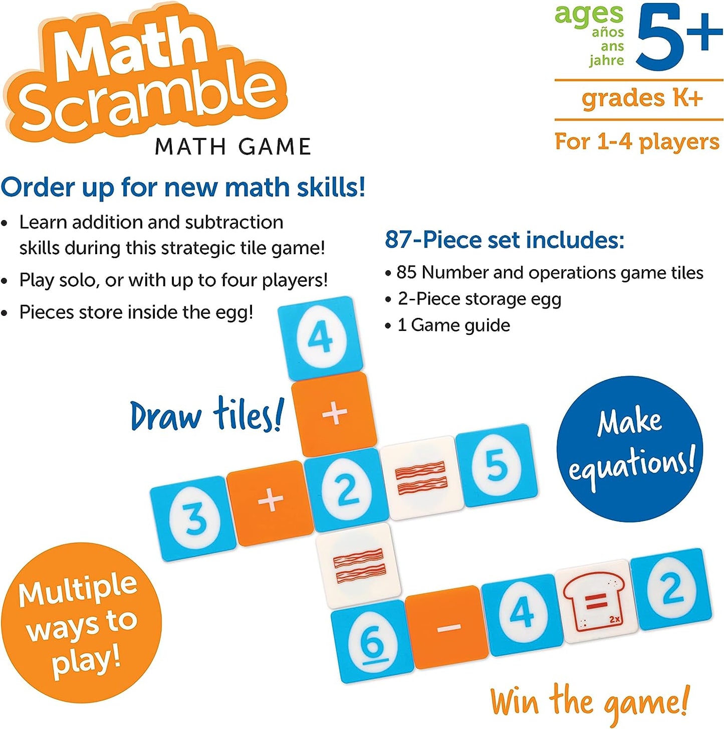 Learning Resources Math Scramble Multicolor