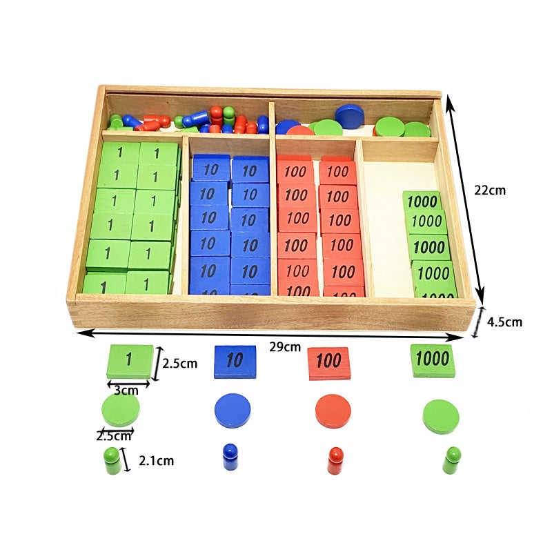 Montessori Wooden Stamp Game