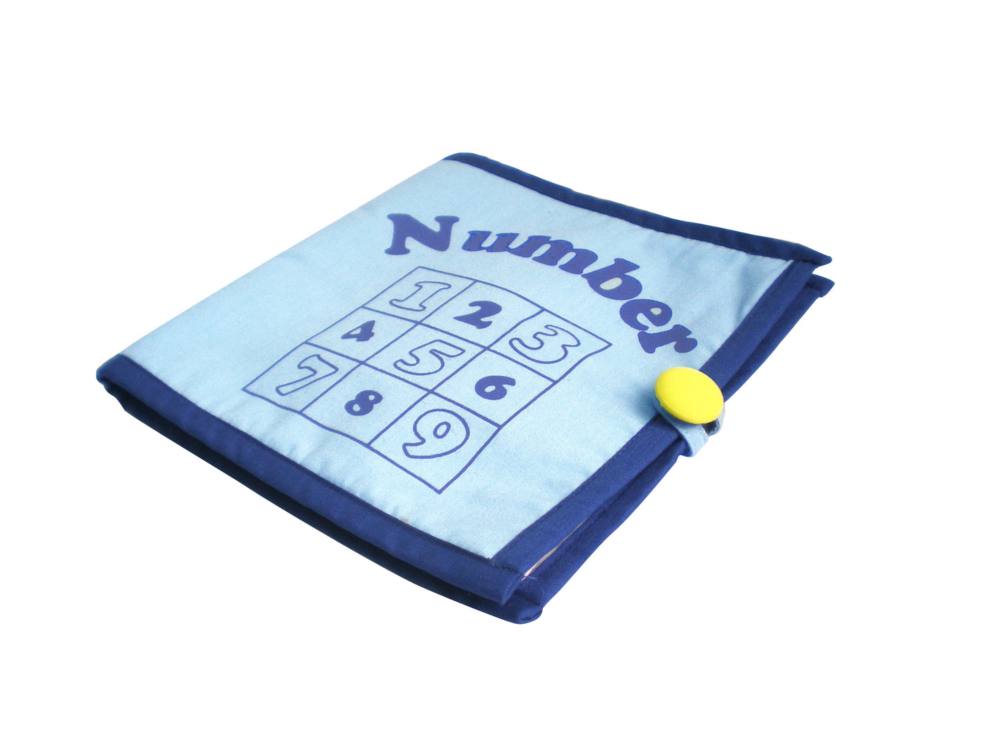 Handmade Quiet Fabric Book with felt NUMBERS pieces - infant toddler learning to sort and count