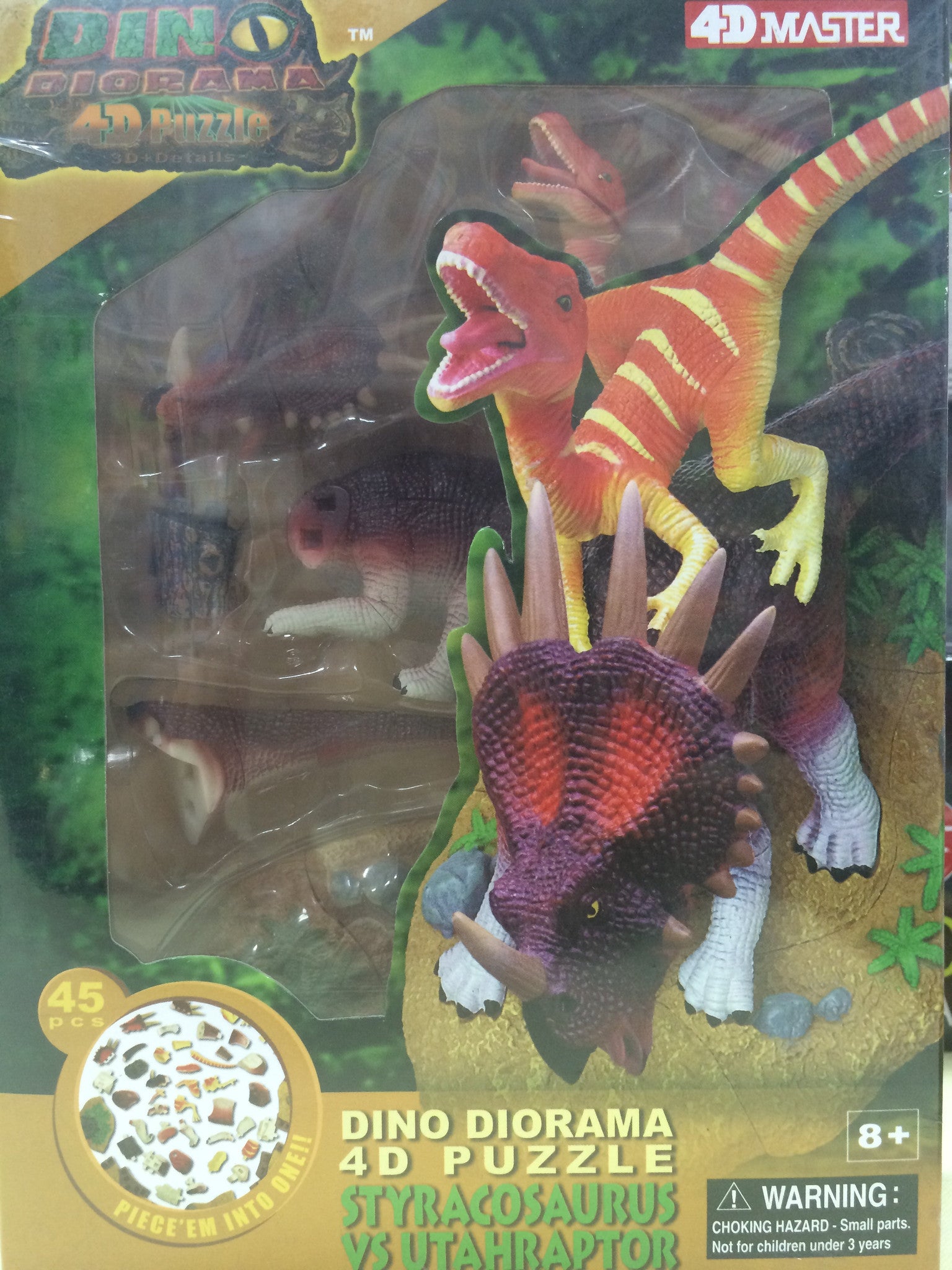 4D FameMaster - DIY - Dino Diorama - Styracosaurus VS Utahraptor - RightToLearn.com.sg
 - 2