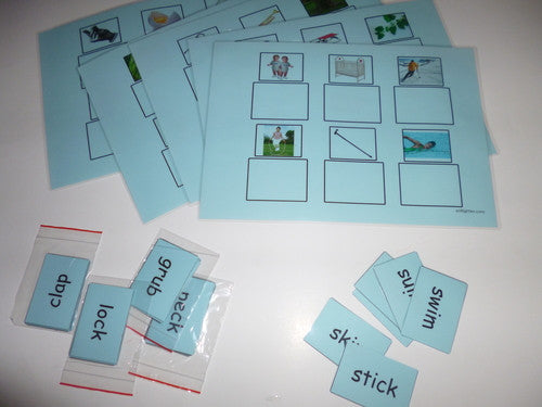 Blue Scheme - Phonics -  Picture sheets with name tags - RightToLearn.com.sg
