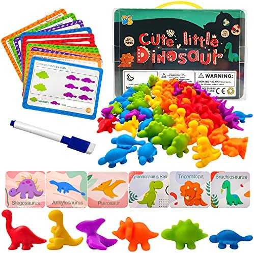 Rainbow Counting Dinosaurs with Early Education Number Cognition Cards

 (72pcs)