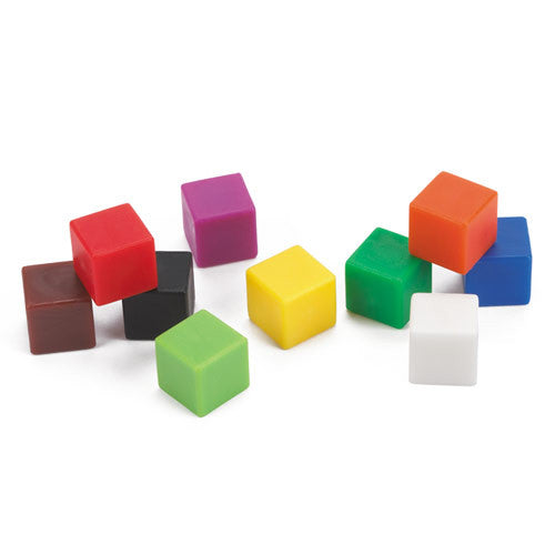 1 cm Plastic Cubes - 200 pcs