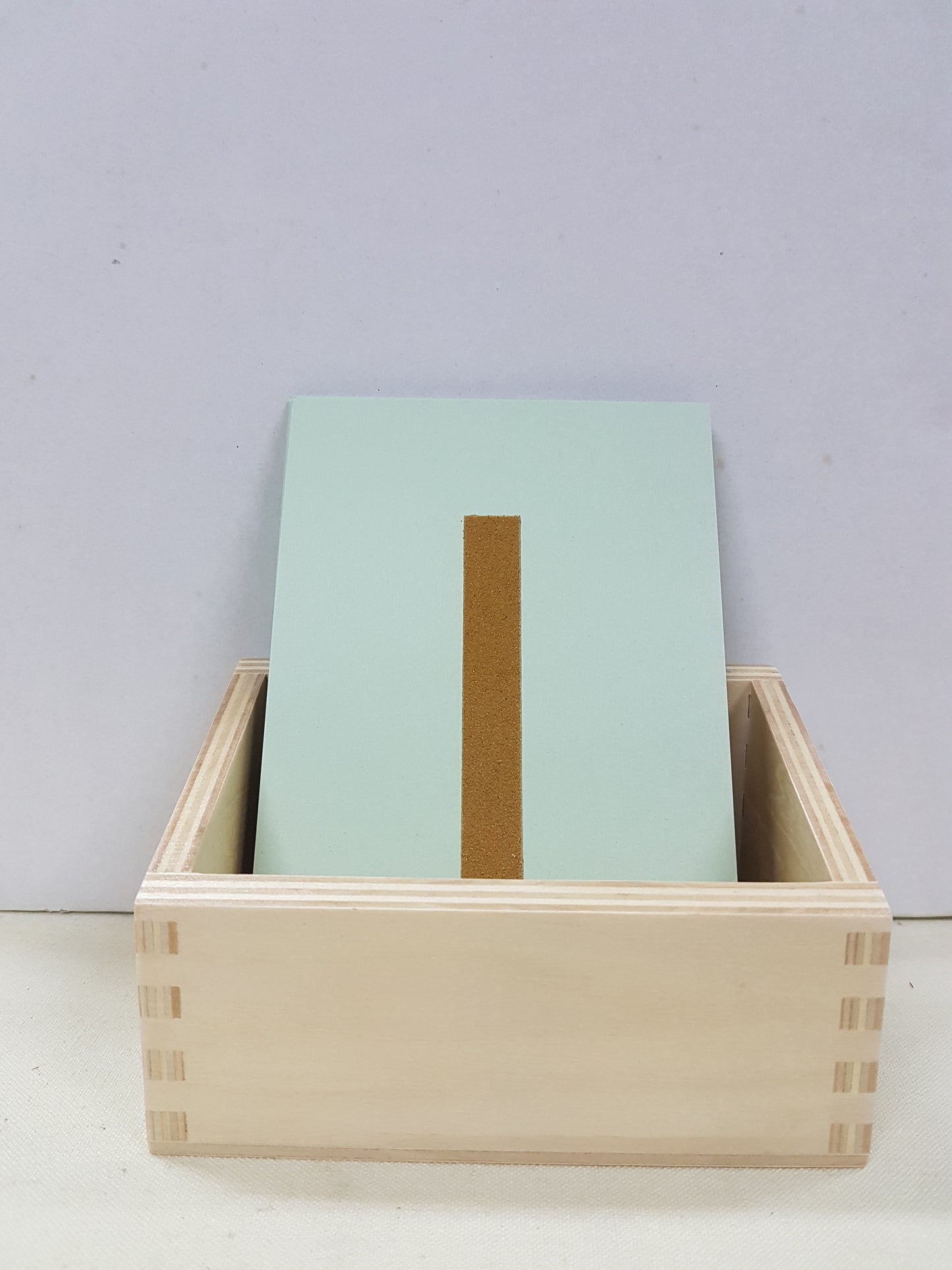 Sandpaper Numbers On Cards with a Box