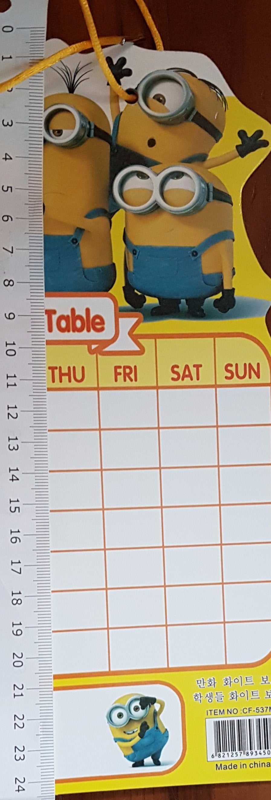 Minions Double-sided Writing Board+Time Table