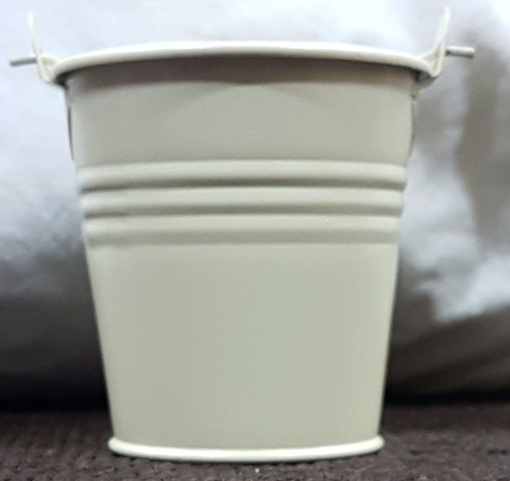 METAL TIN BUCKET/ PAIL with Handle- small