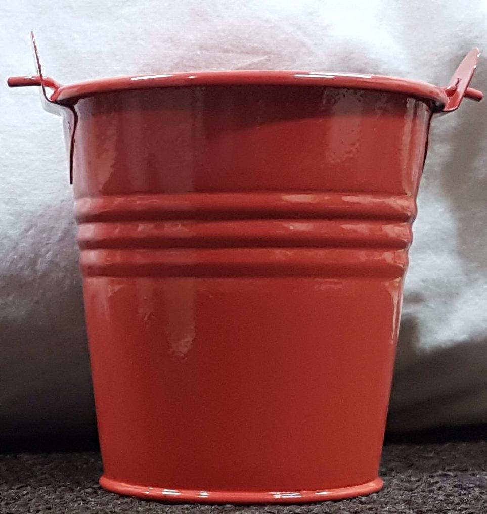 METAL TIN BUCKET/ PAIL with Handle- small