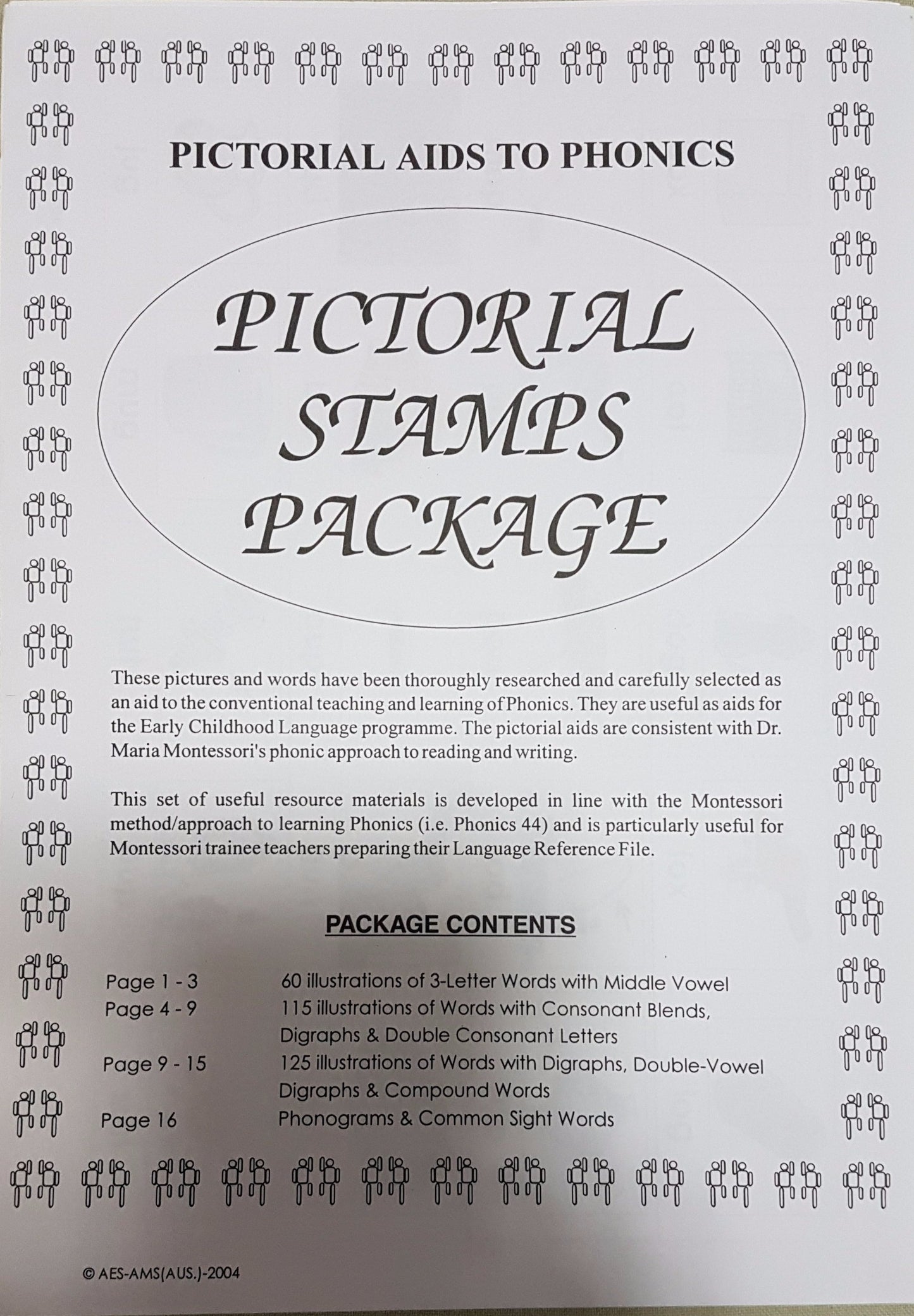 Montessori Phonics - Pictorial Stamps Package