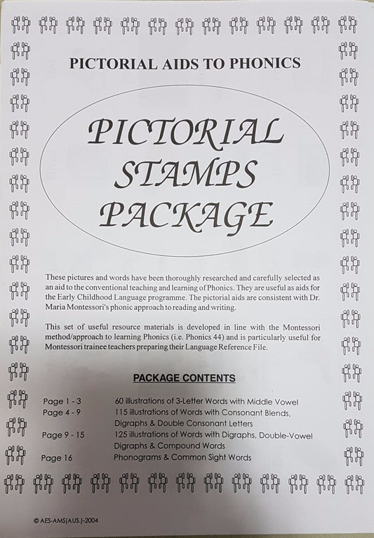 Montessori Phonics - Pictorial Stamps Package