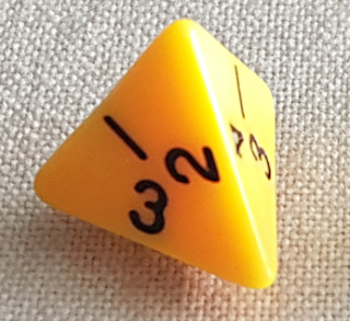 Pyramid Dice 4 sided For Math Games