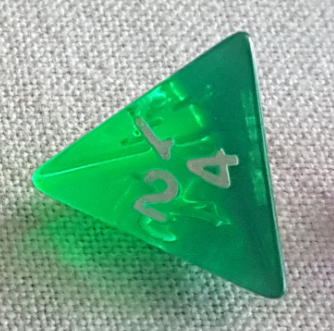 Pyramid Dice 4 sided For Math Games