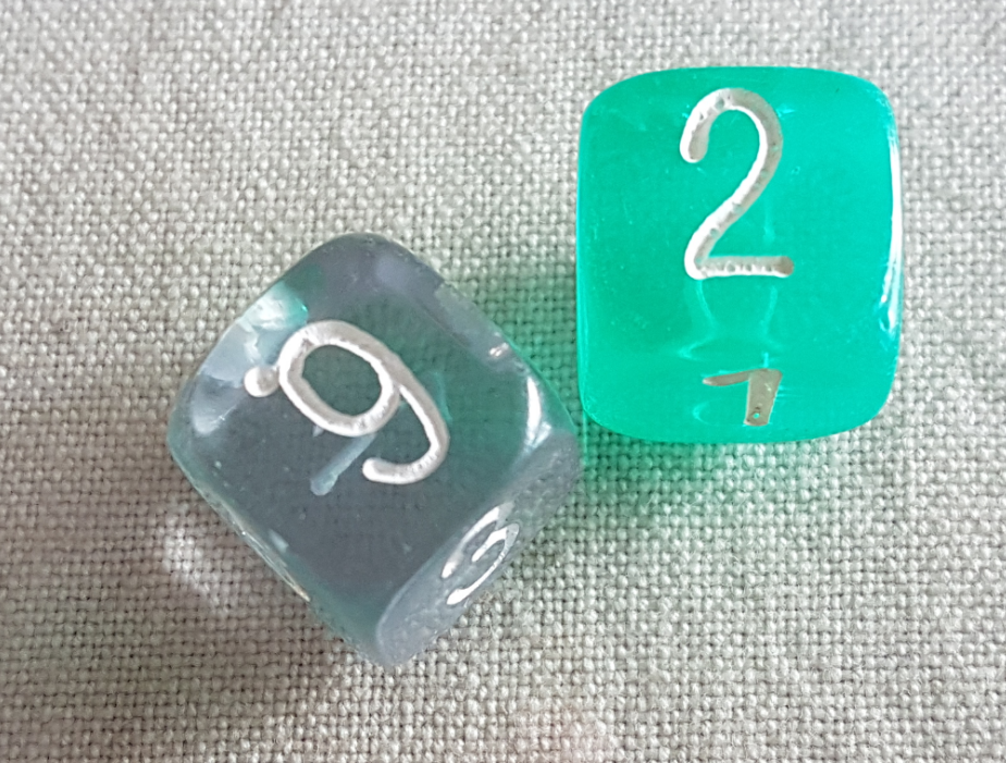 Dice -  6 sided  Number Die- Opaque for Math Games