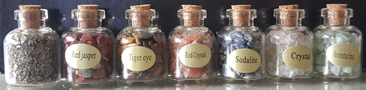 Gemstones in Mini Bottles