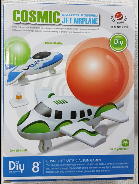 Balloon Power Cosmic Jet Racer Kit by Kidz Labs Ages 8 & Up Science Project  New