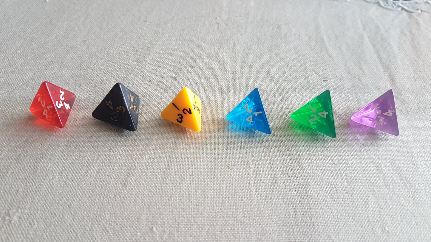 Pyramid Dice 4 sided For Math Games