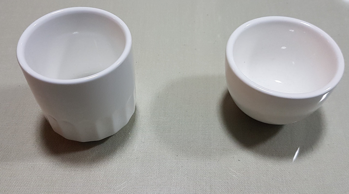 Porcelain white Glass bowls container for practical life activity