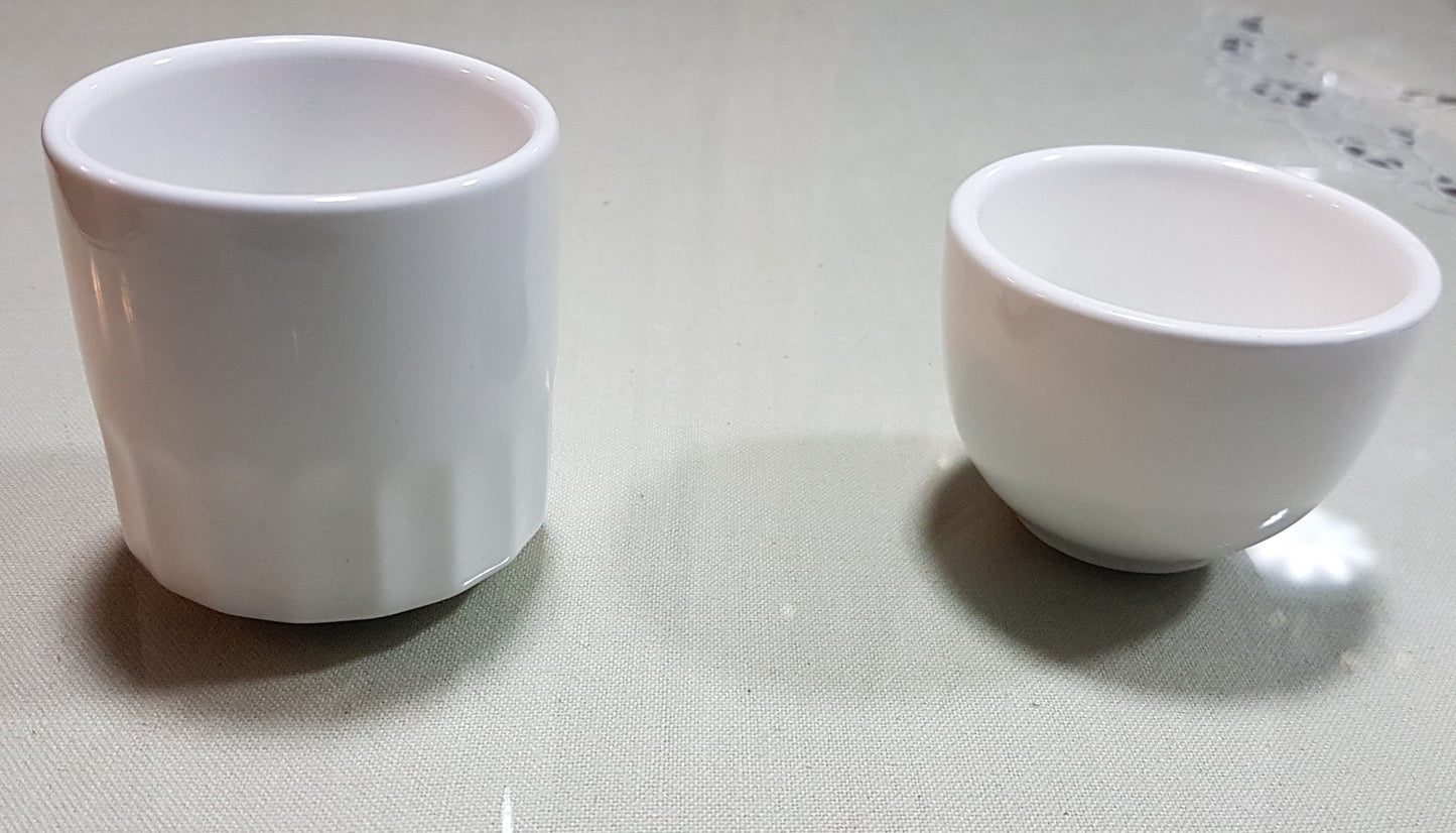 Porcelain white Glass bowls container for practical life activity