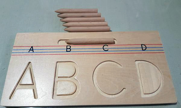 Wooden Alphabet Tracing - Uppercase A-Z Tracing Boards - Pre Writing skills