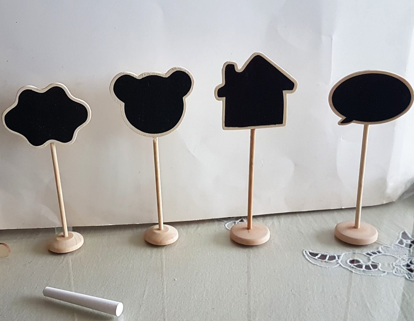 Decor - Mini Chalkboards  with Chalk/ Wooden Sign