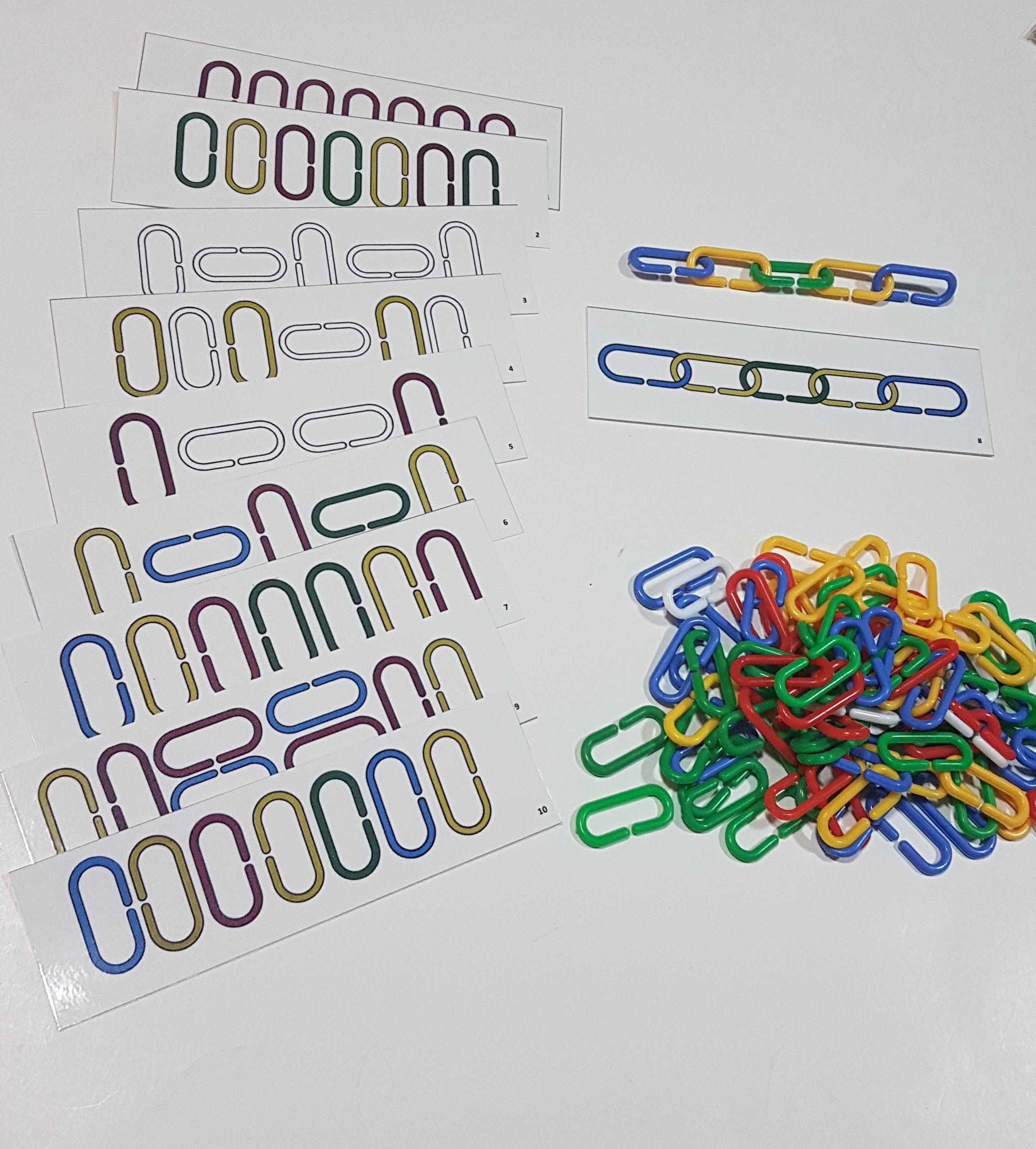 Pattern Clip Card Manipulative - Link Chain / Clips Patterns Cards – RightToLearn.com.sg
