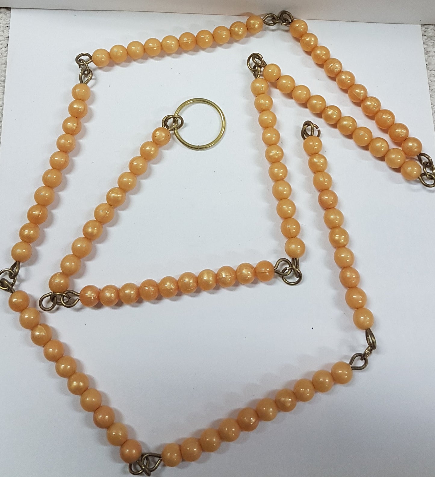 Montessori 100 bead chain - Golden beads