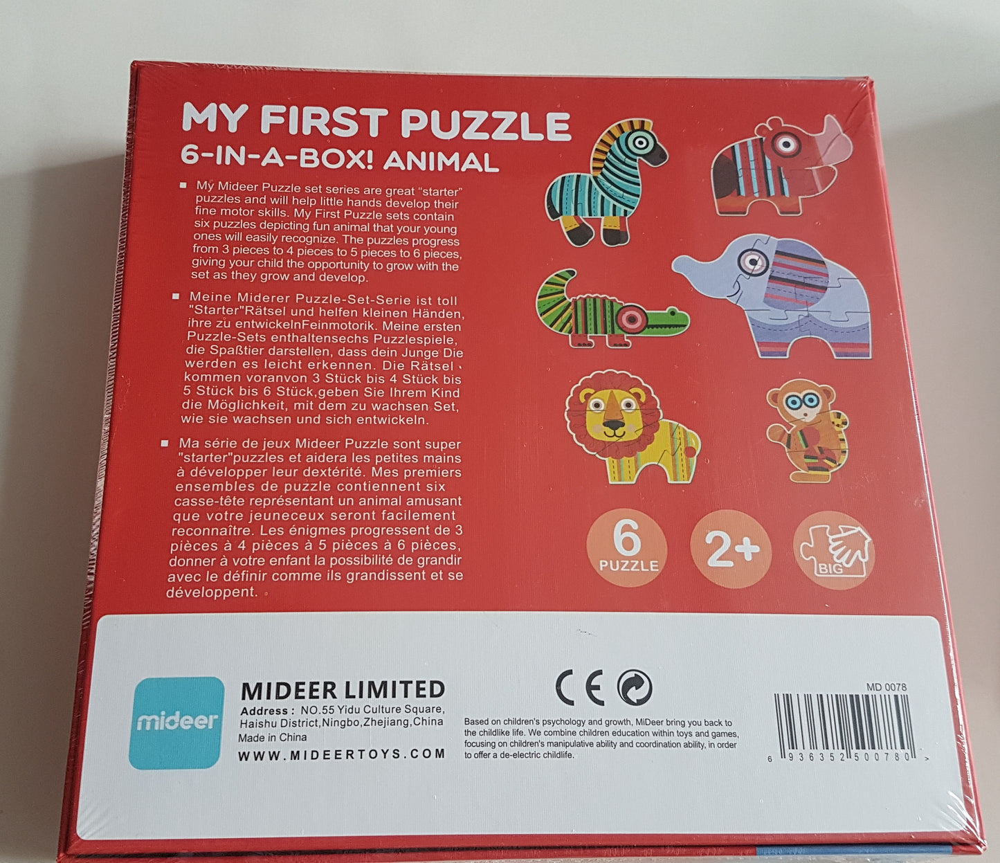 MiDeer puzzle Games - My First Puzzle 6-IN-A-Box! Animal